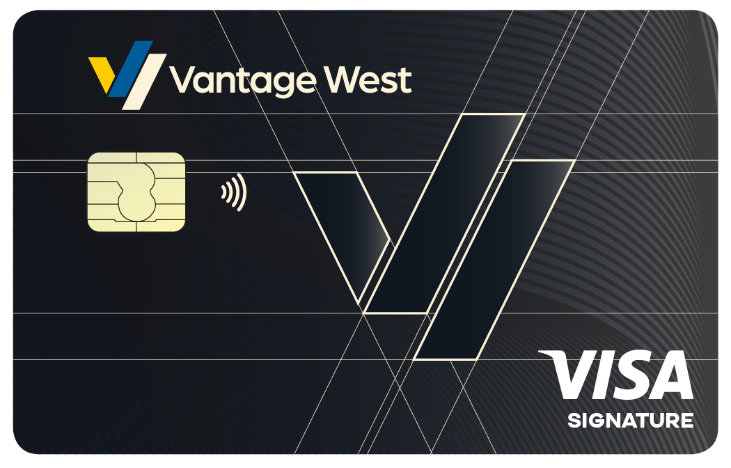 CardOutline Template Visa 241118 SIGNATURE CREDIT PNG MOCK F &bull; Vantage West Credit Union